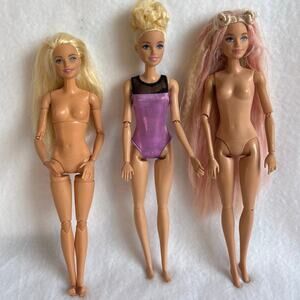 Mattel Barbie Made To Move Barbie Lot of (3) 2015 Blond  Blue Eyes